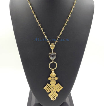 Gold Coptic Cross Necklace - A Girls Gems